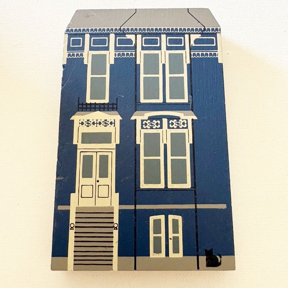 The Cat's Meow Village House Painted Ladies Series Lady Iris 1988 Signed Country